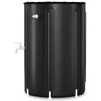 OEM PVC-Regenton 380L, schwarzer, mit Wasserhahn, faltbar für den Garten.