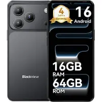 Blackview 2026 WAVE 7C Handy Ohne Vertrag, 6.56", Android16, 16GB+64GB/2TB TF, Face ID, 5000mAh, 32MP, Dual-SIM, WiFi 5, IP54