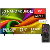 LG NANO 4K UHD AI 75NU850B6LA, 190,5 cm (75"), 3840 x 2160 Pixel, LED, Smart-TV, WLAN, Schwarz