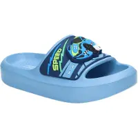 American Club NH214, Kinder Pantoletten EVA leicht Badeschuhe rutschhemmend bequem, Blau 31