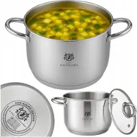 Karl Hausmann SOLID SILVER Topf Induktion Edelstahl 1,6L 16cm mit Deckel
