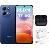 Xiaomi REDMI 17 5G 4GB 256GB Smartphone Blau 7500mAh 120Hz mit 67W Ladegerät + Bluetooth-Kopfhörer