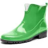 Ladeheid Damen Kurze Gummistiefel LA-930 (Grün, 37)