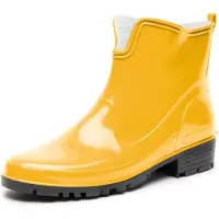 Ladeheid Damen Kurze Gummistiefel LA-930 (Gelb, 36)