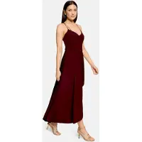 Vera Mont Abendkleid "Abendkleid mit Volant", Damen, Gr. 32, EURO, rot (deep dahlia), Obermaterial: 100% Polyester PES., Kleider Abendkleid