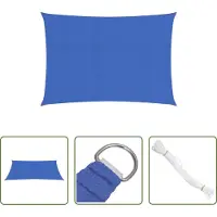 The Living Store Sonnensegel 160 g/m² Rechteckig Blau 3,5x5 m HDPE