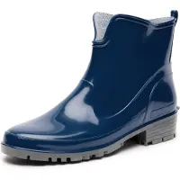 Ladeheid Damen Kurze Gummistiefel LA-930 (Dunkelblau, 36)