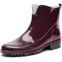 Ladeheid Damen Kurze Gummistiefel LA-930 (Weinrot/Schwarz, 38)