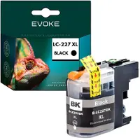 Evoke -Tintenpatrone für Brother-Drucker 227XB schwarz, 30 ml, 1430 Seiten, LC227BK / LC227XLBK, kompatibel mit DCP-J4120DW, DCP-J562DW, MFC-J5320DW, MFC-J4620DW
