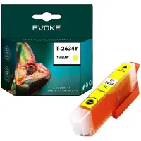Evoke kompatible Tinte für Epson T2634 2634 C13T26344010 Gelb 14 ml 1010 Seiten Expression Premium XP-510 XP-520 XP-600 XP-605 XP-610 XP-615 XP-620 XP-625 XP-700 XP-710 XP-720 XP-800 XP-810 XP-820