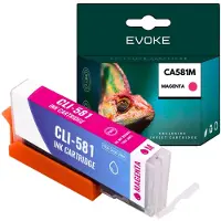 Evoke kompatible Tinte für Canon CLI-581XL CLI581XL CLI-581M Magenta 12 ml 760 Seiten PIXMA TR7550 8550; TS6150 6151 6250 6251 6350 6350a 6351 705 705a 8100 8150 8151 8152 8250 8251 8252 9150 9155