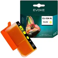 Evoke kompatible Tinte für Canon CLI-526Y CLI526Y 4543B001 Gelb 10,5 ml 580 Seiten PIXMA iP4850 iP4950 MG5150 MG5350 MG5250