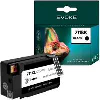 Evoke kompatible Tinte für HP 711 HP711 CZ133A CZ129A Schwarz 75 ml 980 Seiten DesignJet T120 T125 T130 T520 T525 T530