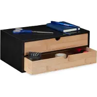 Northix Schubladenbox aus Bambus & MDF 2 Fächer