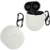 Kwmobile Schutzhülle für Google Pixel Buds Pro 2 / Pixel Buds Pro Hülle - TPU Silikon Case für Kopfhörer Ladecase - stoßfestes Cover mit Karabiner -