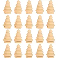 Gistuch 20pcs Weihnachtsbaumkleider Puppen Holz Ornamente Kinder Graffiti DIY MALED -Dekoration