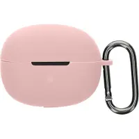 Kwmobile Schutzhülle für Shokz OpenDots ONE Hülle - TPU Silikon Case für Kopfhörer Ladecase - stoßfestes Cover mit Karabiner - Altrosa