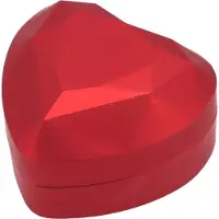 Gistuch LED Light Anhänger Halskette Box große Kapazität Weiche Futter herzförmige Schmuckgeschenk für Valentinstag Jubiläum Hochzeit rot