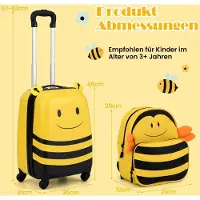 Northix 2-teiliges Kindergepäckset - Trolley & Rucksack, ABS-Schale
