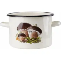 EMALIA RYBNIK Emaille Topf 4L Kochtopf Universaltopf Suppentopf Induktion Ø 20 cm Beige