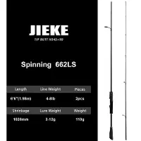 OEM Angelrute, leichtes Design, schnelle Aktion Leistung, JIEKE-662LS