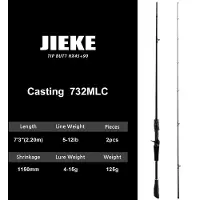 OEM Angelrute, leichtes Design, schnelle Aktion Leistung, JIEKE-732MLC