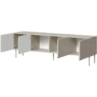 Dmora Mornago - TV-Schrank, 200x42x60h cm Beige, ein Regal