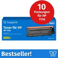 Easyprint Toner für HP 117A Gelb, Kompatibel mit HP ColorLaser 150, MFP-178, u.v.m., 10 Stück