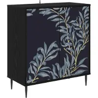 Syfax Sideboard DOKKUM Schwarz Eichen-Optik 69 x 33 x 76 cm