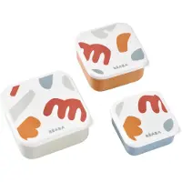Beaba Béaba, 3er-Set Snackboxen Baby und Kind, Ideal für Kindergarten, Schule, Krippe, Sport, Kompakt, Leicht zu öffnen und zu reinigen, Spülmaschinen- und Mikrowellengeeignet, 230mL/350mL/500mL, Playful