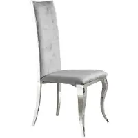 KAWOLA Esszimmerstuhl MORA Barock Velvet grau
