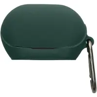 Kwmobile Schutzhülle für JBL Soundgear Clips Hülle - TPU Silikon Case für Kopfhörer Ladecase - stoßfestes Cover mit Karabiner - Dunkelgrün