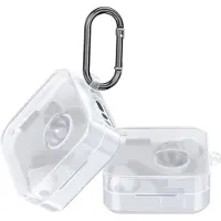 Kwmobile Schutzhülle für Nothing Ear (3) 2025 Hülle - TPU Silikon Case für Kopfhörer Ladecase - stoßfestes Cover mit Karabiner - Transparent