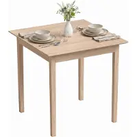 Youjia Küchentisch Esstisch Quadratischer Tisch, modernes Design, 75 cm x 75 cm x 76 cm, Naturholz