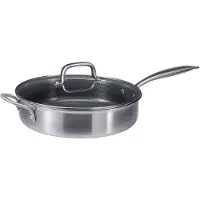 Mojawo Edelstahl Bratpfanne Deckel 29,5cm Keramik Antihaft alle Herdarten