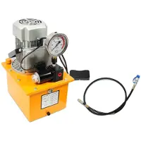 OEM Elektrische Hydraulikpumpe, 750W, 220V, Geschwindigkeit 1400 U/min, Arbeitsdruck 2-70 Mpa, Kraftstofftankinhalt 7L