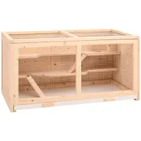 vidaXL Hamsterkäfig 104 x 52 x 54 cm Massivholz Tanne