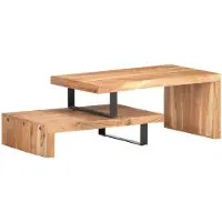 vidaXL 2-tlg. Couchtisch-Set Akazie Massivholz