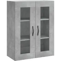 vidaXL Wandschrank Betongrau 69,5x34x90 cm Holzwerkstoff