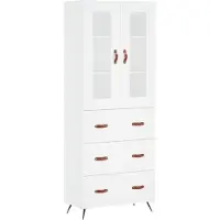 vidaXL Highboard Weiß 69,5x34x180 cm Holzwerkstoff