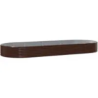 vidaXL Hochbeet Verzinkter Stahl 373x140x36 cm Braun