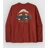 Patagonia - L/S Great Waves Responsibili-Tee - Longsleeve Gr M rot