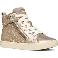 Geox Sneaker "J GISLI GIRL" Schnürboots in Metallicoptik, Warmfutter, Größenschablone zum Download