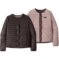 Patagonia - Women's LW Reversible Down Sweater Cardigan - Daunenjacke Gr XS grau