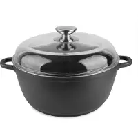 Ambition INDUKTION Aluguss TOPF mit Glasdeckel Beschichtet 6,5L