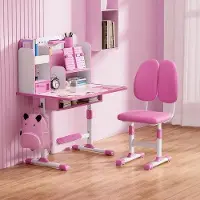 OEM Schreibtisch für Kinder - Höhenverstellbar - Lern- und Kreativset - 80 cm Breit - Rosa