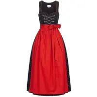 Nübler Dirndl NÜBLER "Dirndl lang Thea", Damen, Gr. 44, EURO, schwarz, Obermaterial: 100% Baumwolle CO., Kleider Dirndl