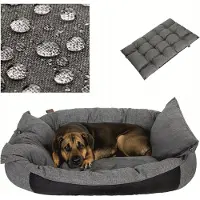 PillowPrim Twice Hundebett 2in1 Grau XL 94x69 cm
