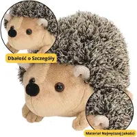 Wisam Plüsch-Igel-Maskottchen, Kuscheltier, braun, 17,5 cm