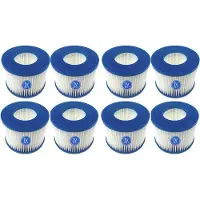 Markenlos Ersatzfilterkartusche für Whirlpool - Lay-Z-Spa - Bestway Flowclear - Größe 6-58323 - 8 Stück